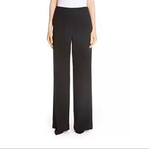 Theory Lolka Admiral Crepe Black Straight Leg High Rise Dress Pants Trouser 2